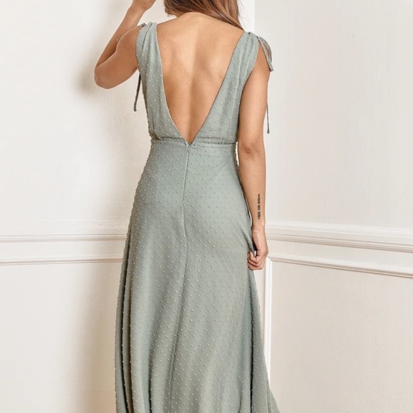 Lulus Dresses & Skirts - Romantic Possibilities Sage Brush Maxi Dress (Lulus)